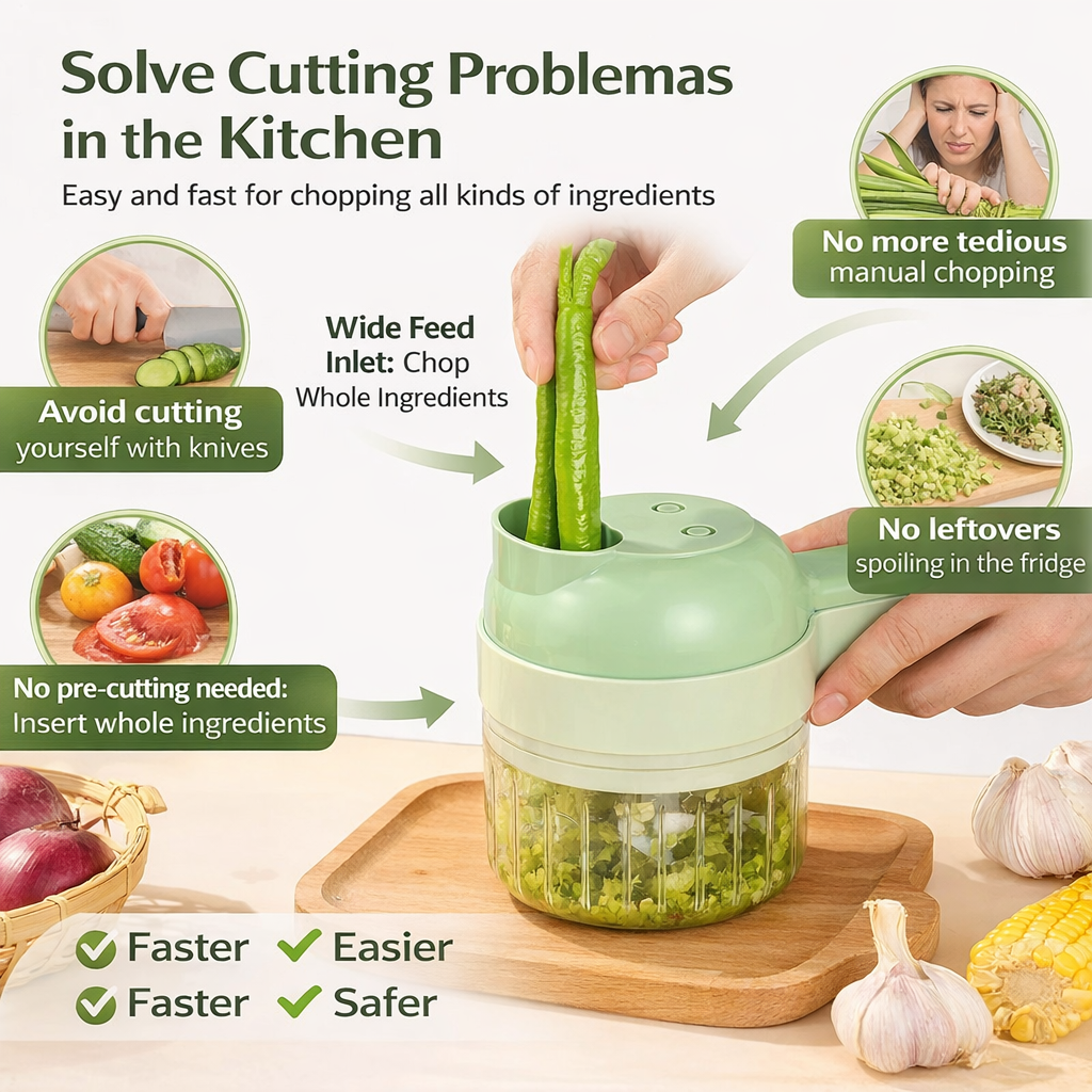 “From frustration to flow: prep, chop, and clean in seconds.”